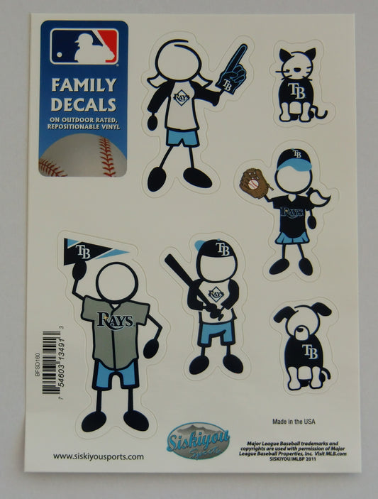 Tampa Bay Rays Outdoor Rated Vinyl Family Decals MLB Baseball