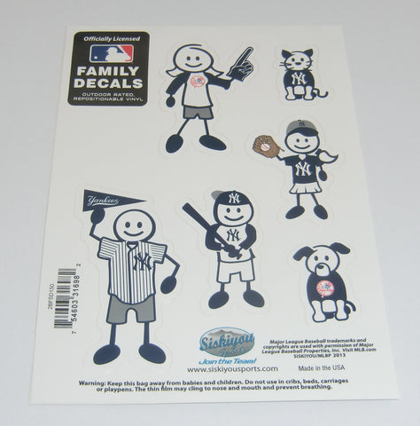 New York Yankees Outdoor Rated Vinyl Family Decals MLB Baseball