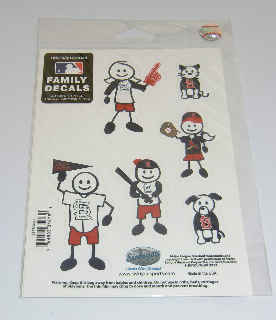 St. Louis Cardinals Outdoor Rated Vinyl Family Decals MLB Baseball