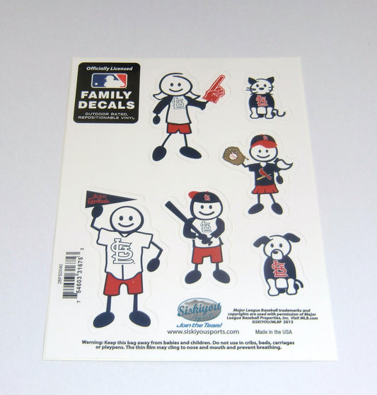 St. Louis Cardinals Outdoor Rated Vinyl Family Decals MLB Baseball
