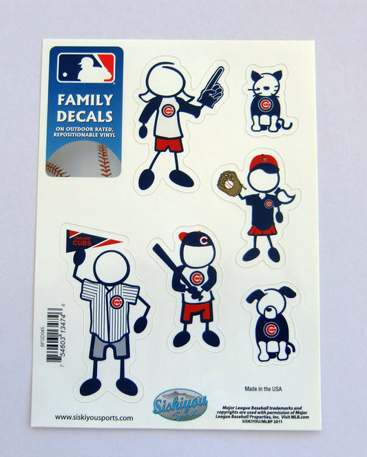 Chicago Cubs Outdoor Rated Vinyl Family Decals MLB Baseball