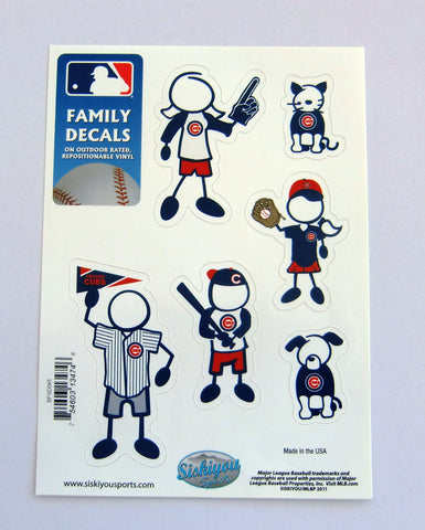 Chicago Cubs Outdoor Rated Vinyl Family Decals MLB Baseball