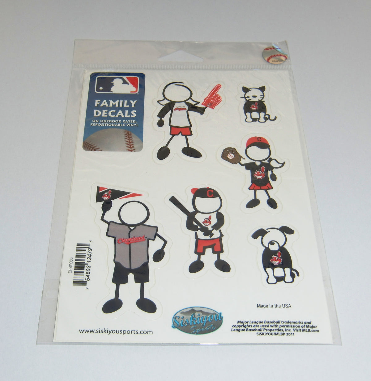 Cleveland Indians Outdoor Rated Vinyl Family Decals MLB Baseball