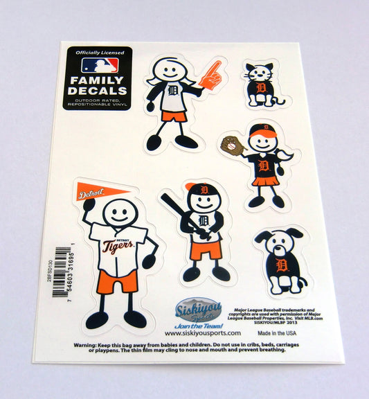 Detroit Tigers Outdoor Rated Vinyl Family Decals MLB Baseball