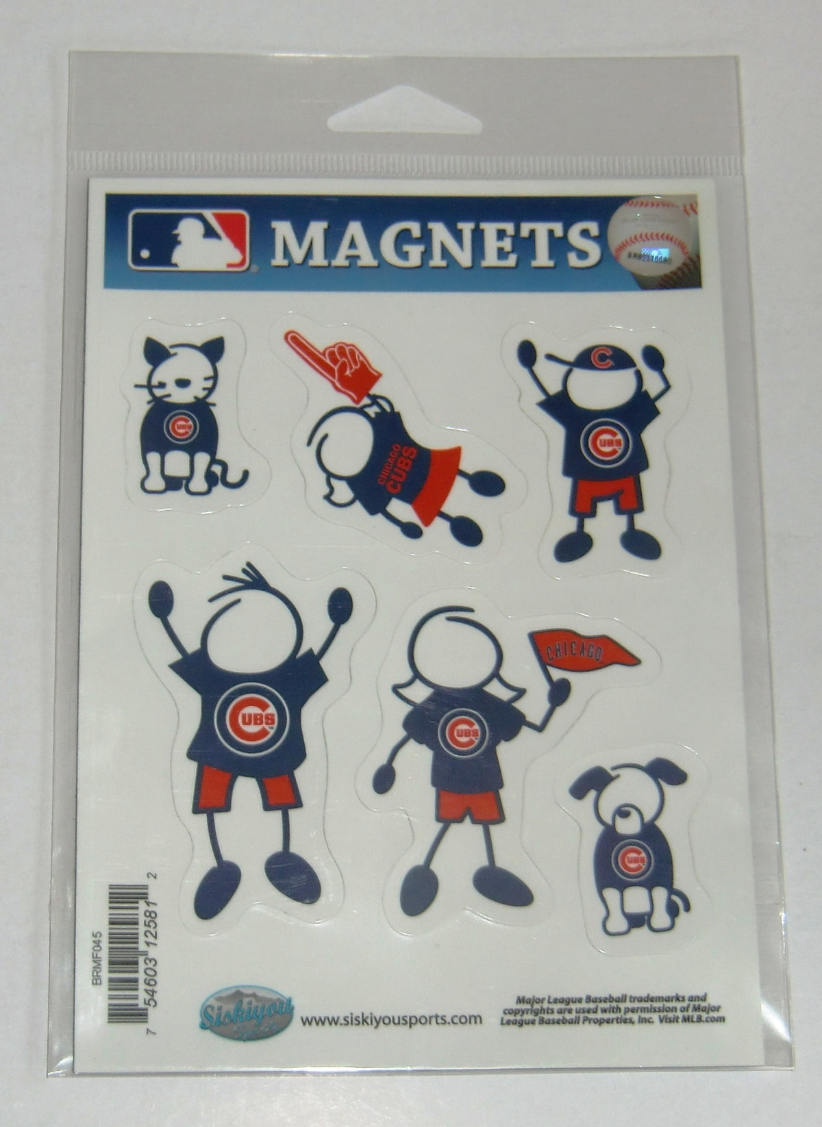 Chicago Cubs Family Magnets (set of 6) MLB Baseball