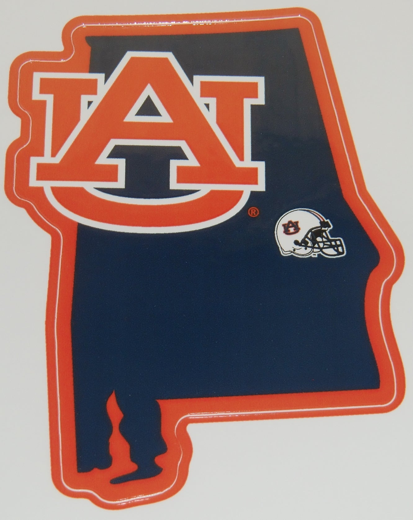 Auburn Tigers Home State Vinyl Auto Decal Alabama Shape (NCAA)