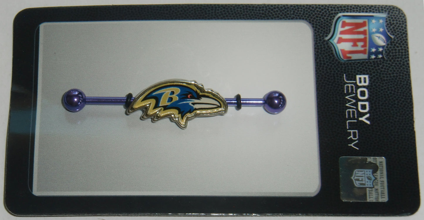 Baltimore Ravens Stainless Steel Industrial Slider Barbell NFL Football