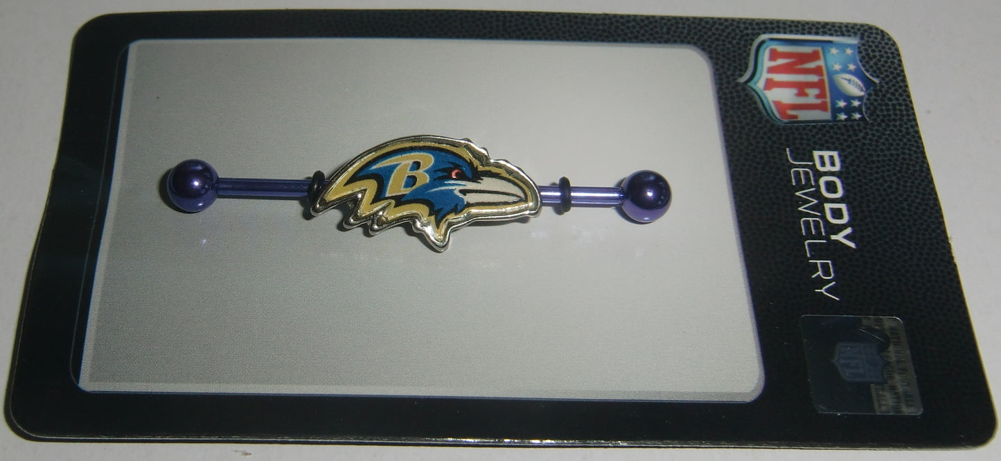 Baltimore Ravens Stainless Steel Industrial Slider Barbell NFL Football