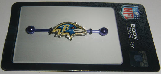Baltimore Ravens Stainless Steel Industrial Slider Barbell NFL Football