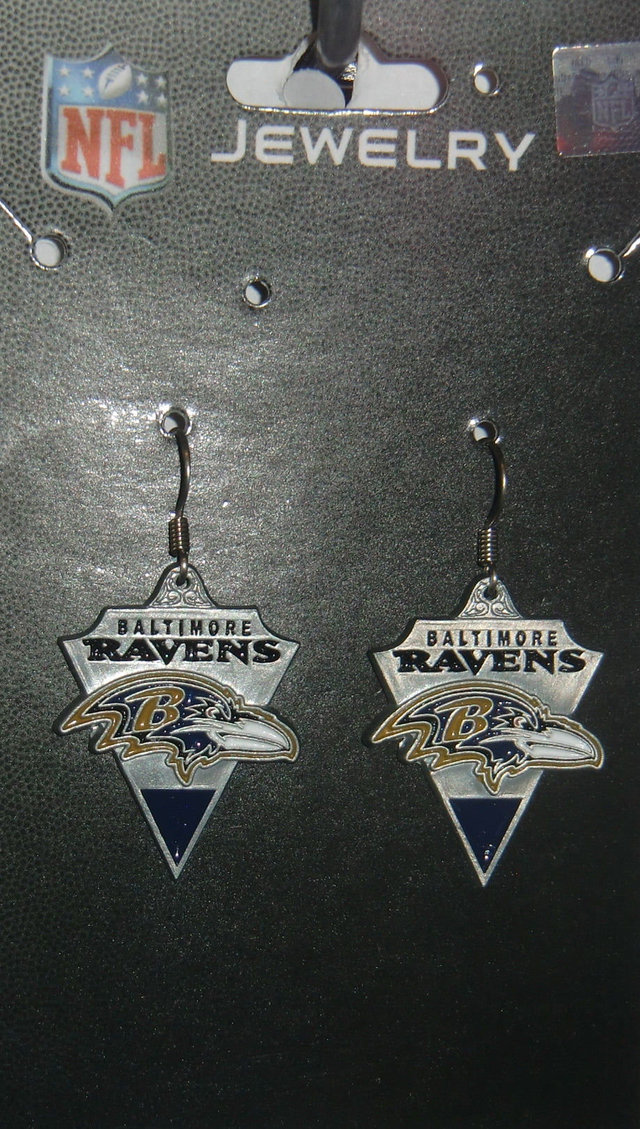 Baltimore Ravens Dangle Earrings (Classic) NFL Football
