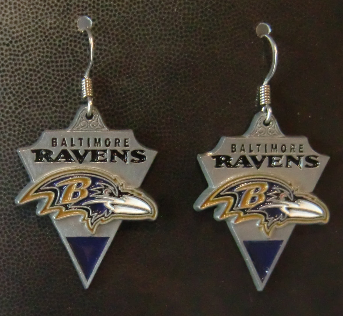 Baltimore Ravens Dangle Earrings (Classic) NFL Football