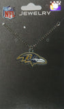 Baltimore Ravens 22" Chain Necklace with Metal Team Logo Charm NFL Football