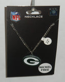 Green Bay Packers 22" Chain Necklace with Metal Team Logo Charm NFL Football