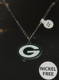 Green Bay Packers 22" Chain Necklace with Metal Team Logo Charm NFL Football