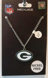 Green Bay Packers 22" Chain Necklace with Metal Team Logo Charm NFL Football