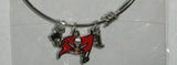 Tampa Bay Buccaneers Wire Bangle Bracelet with Charms NFL Football