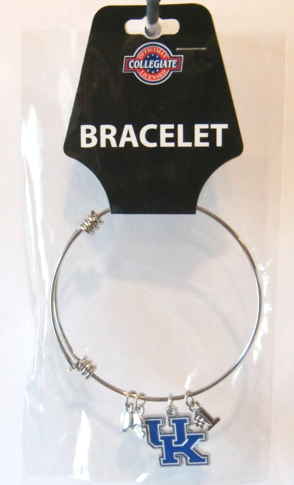 Kentucky Wildcats Wire Bangle Bracelet with Charms NCAA Jewelry
