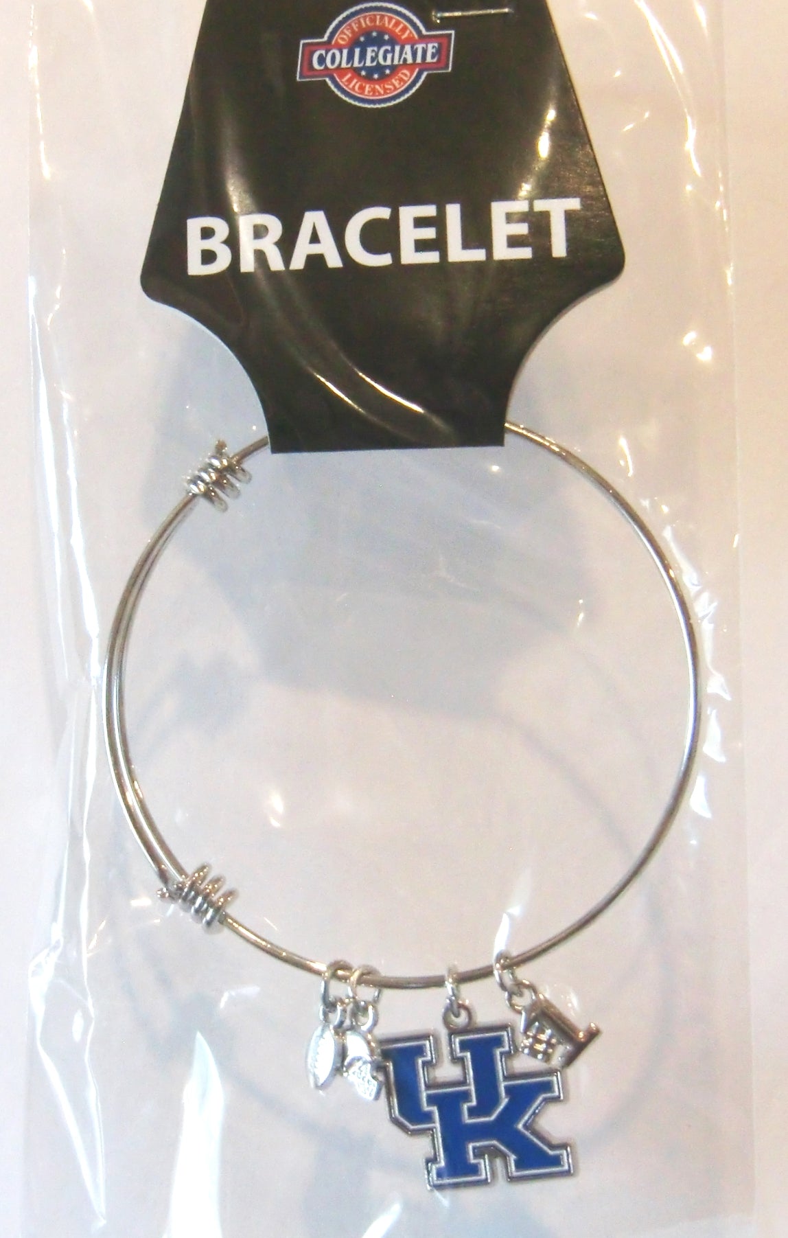 Kentucky Wildcats Wire Bangle Bracelet with Charms NCAA Jewelry