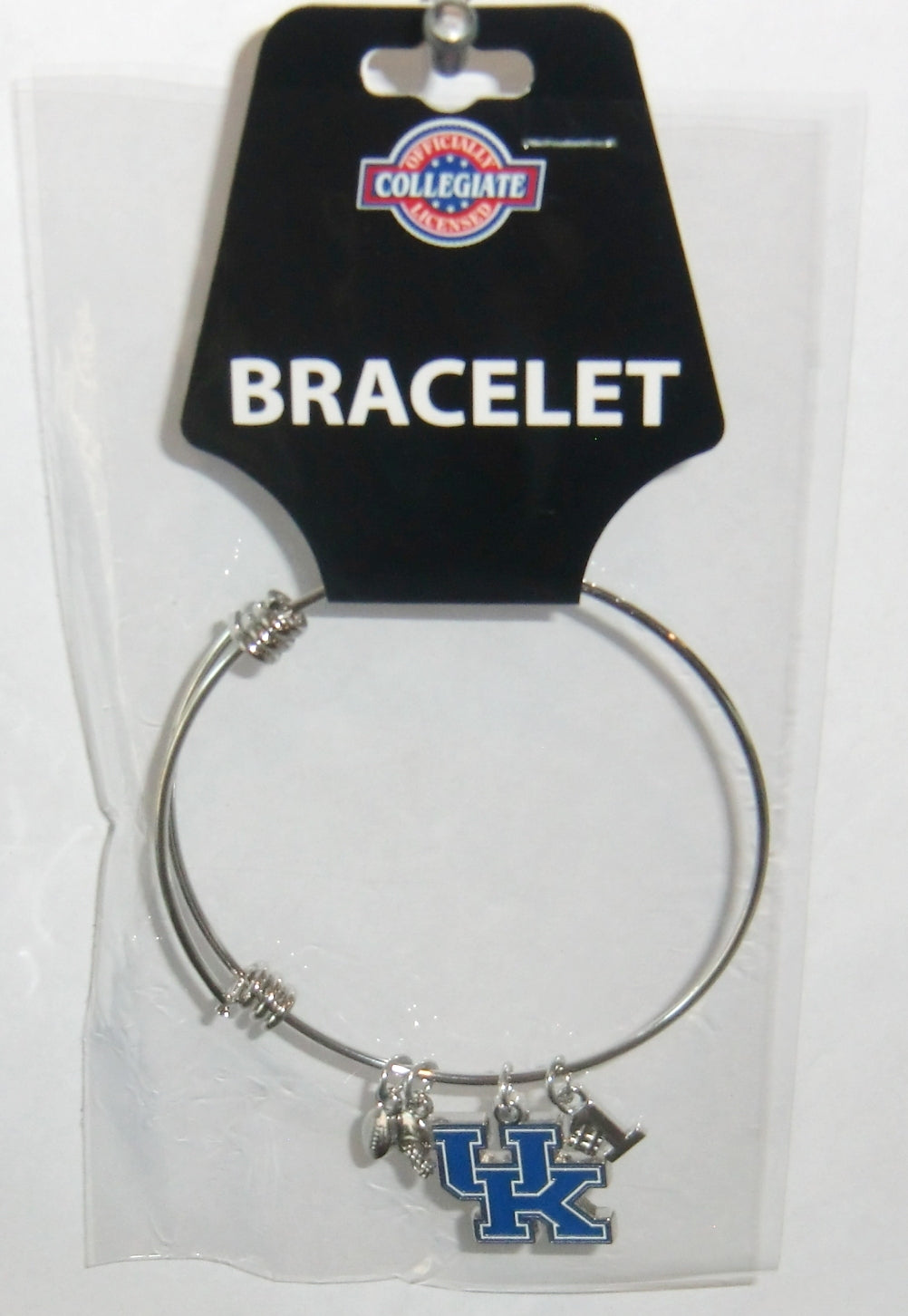 Kentucky Wildcats Wire Bangle Bracelet with Charms NCAA Jewelry