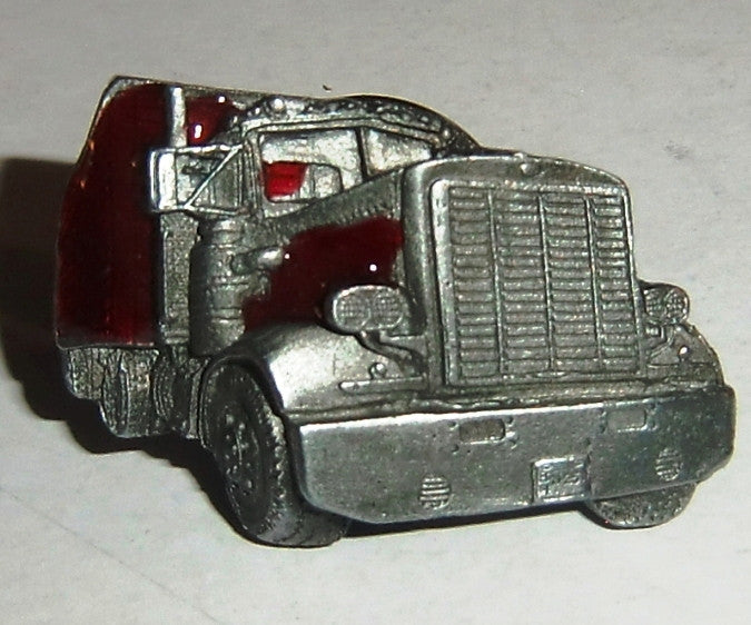 Long Nose Semi Truck Collector's Lapel Pin - Jewelry