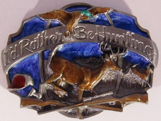 I'd Rather Be Hunting Metal Hitch Cover