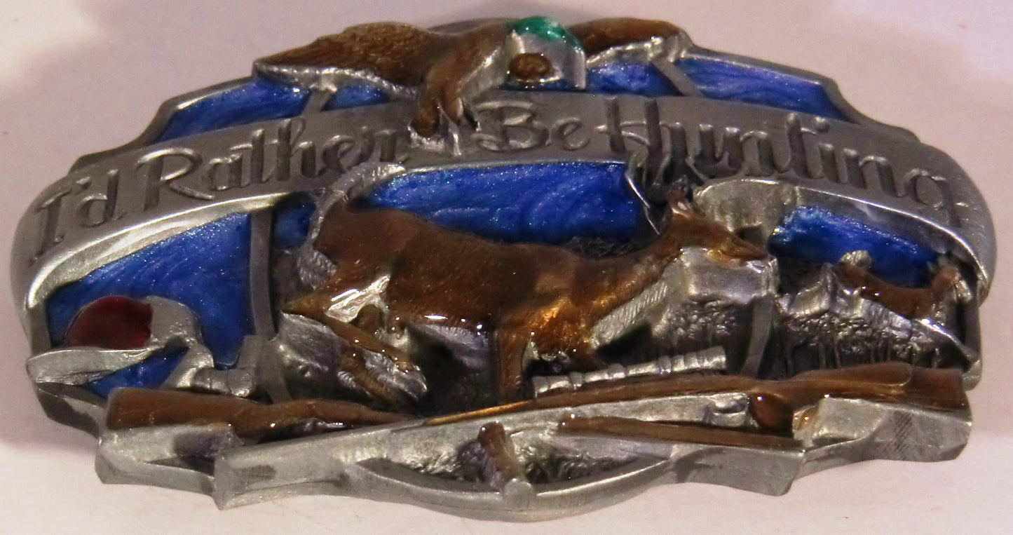 I'd Rather Be Hunting Metal Hitch Cover