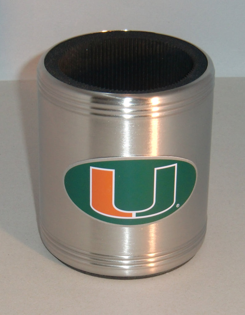 Miami Hurricanes Insulated Stainless Steel Can Cooler Coozie (NCAA)