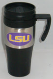 LSU Tigers 14 oz Two Toned Travel Mug with Handle (NCAA)