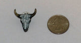 Buffalo Skull Collector's Lapel Pin with Enameled Detail - Jewelry