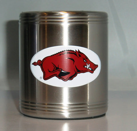 Arkansas Razorbacks Insulated Stainless Steel Can Cooler Coozie (NCAA)