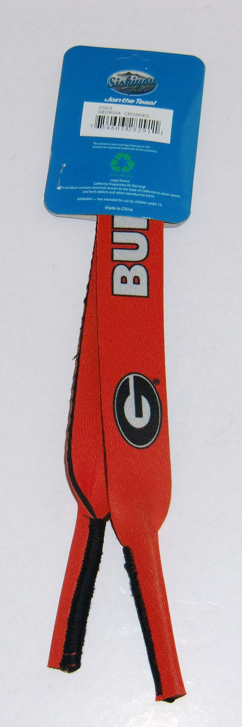 Georgia Bulldogs 16" Neoprene Sunglasses Strap (NCAA)