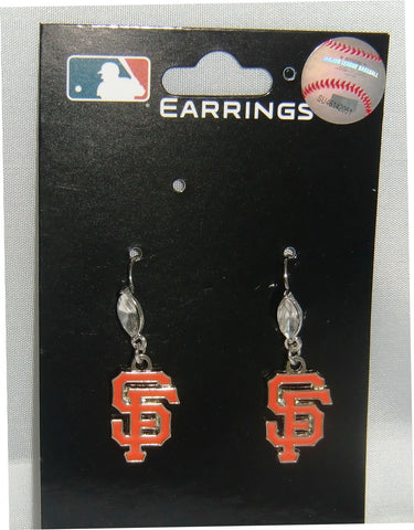 San Francisco Giants Dangle Earrings (Crystal Bead) MLB Licensed Jewelry