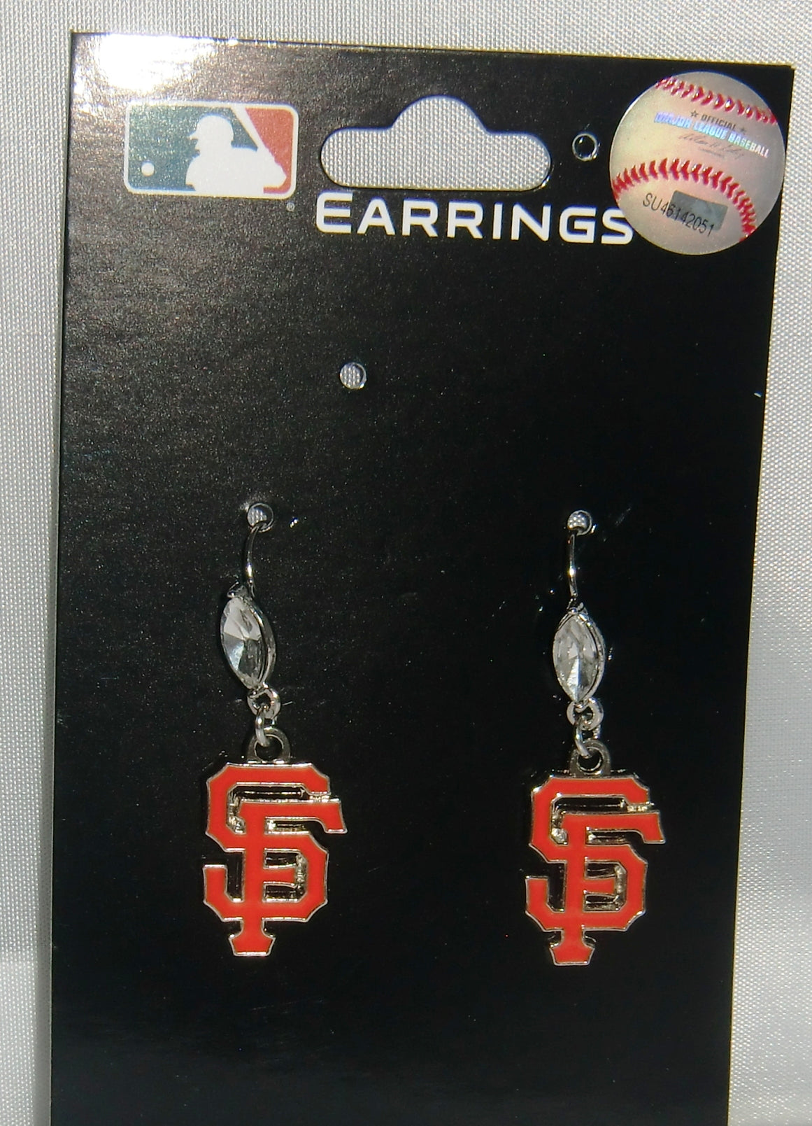 San Francisco Giants Dangle Earrings (Crystal Bead) MLB Licensed Jewelry