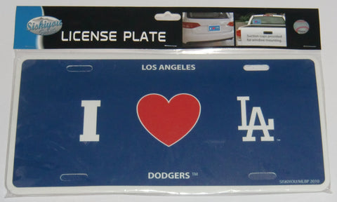 Los Angeles Dodgers Styrene License Plate I Love (Heart) LA (MLB)