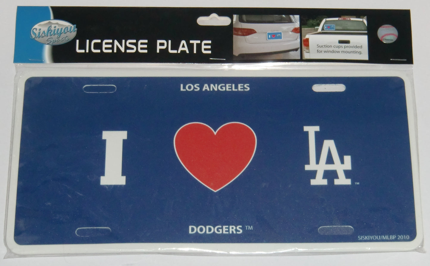 Los Angeles Dodgers Styrene License Plate I Love (Heart) LA (MLB)