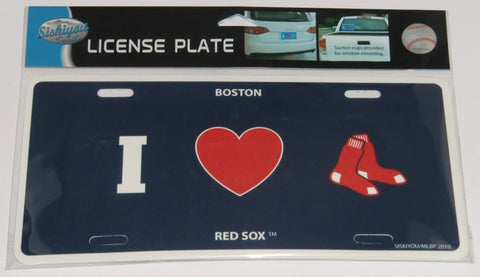 Boston Red Sox Styrene License Plate I Love (Heart) (MLB)