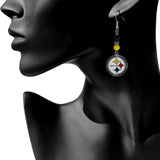 Pittsburgh Steelers Dangle Earrings (Fan Bead) NFL