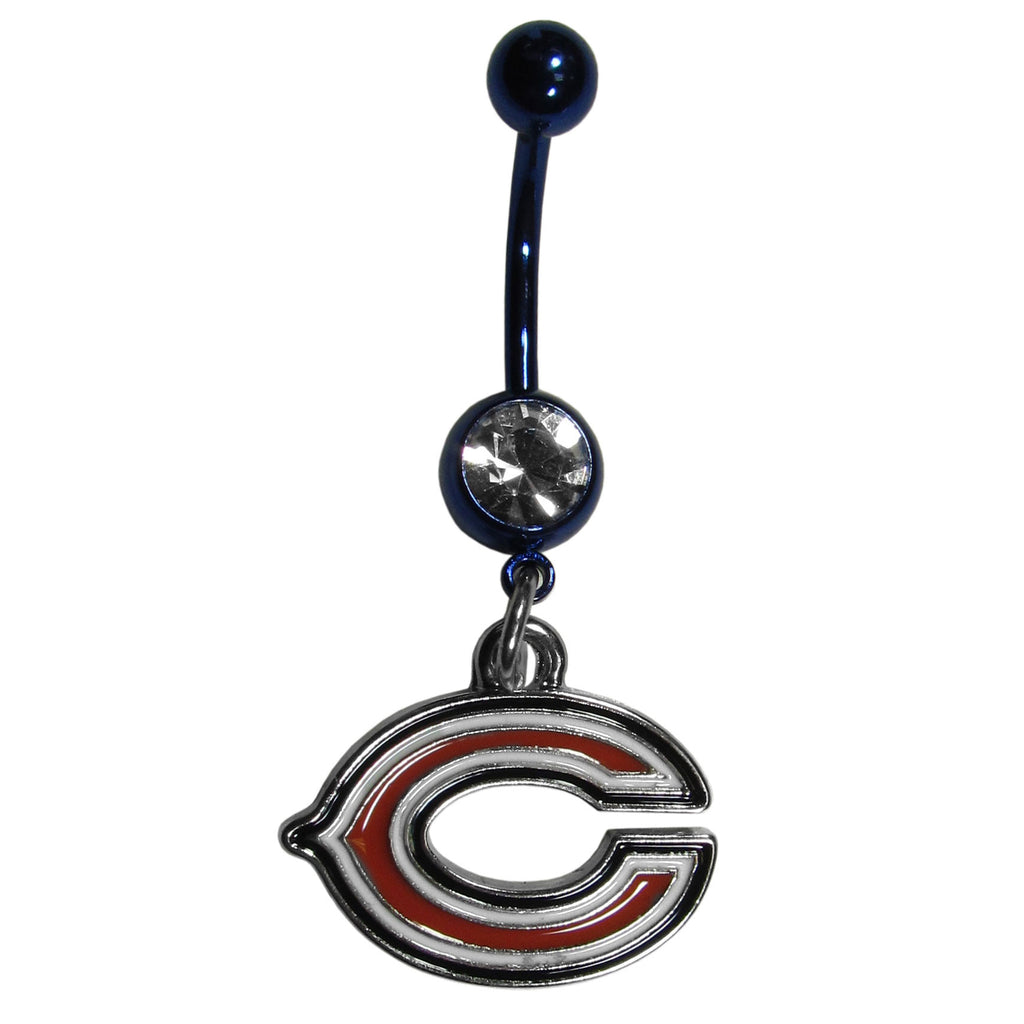 Chicago Bears Navel Belly Ring with Dangle Charm NFL