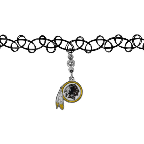Washington Redskins Knotted Choker Necklace with Metal Logo Charm NFL