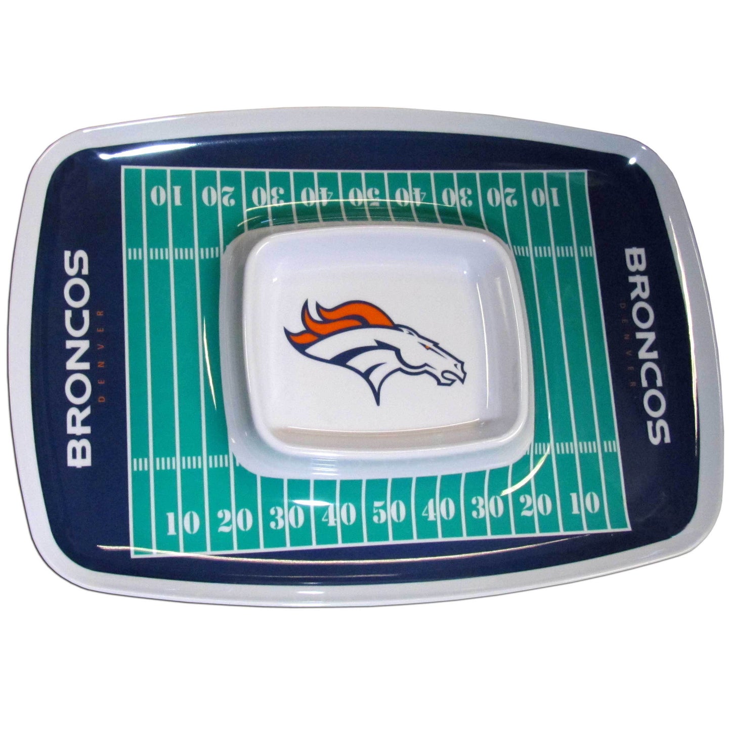 Denver Broncos Serving Chip and Dip Tray (NFL Football)