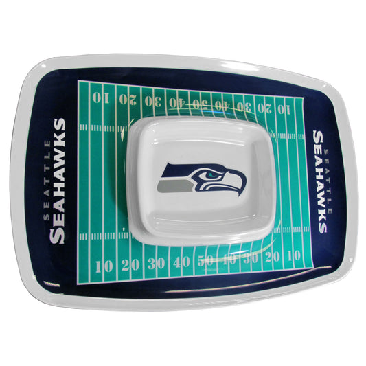 Seattle Seahawks Serving Chip and Dip Tray (NFL Football)
