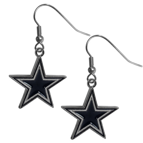 Dallas Cowboys Dangle Earrings (Chrome) NFL