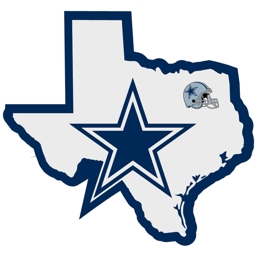 Dallas Cowboys Home State Vinyl Auto Decal (NFL) Texas Shape