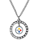 Pittsburgh Steelers Rhinestone Earrings and Necklace Jewelry Set NFL
