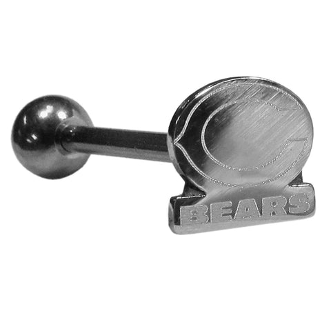 Chicago Bears Stainless Steel Barbell Tongue Ring (Logo) NFL Football