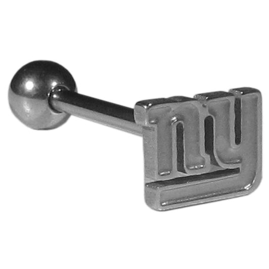 New York Giants Barbell Tongue Ring (Logo) NFL Jewelry