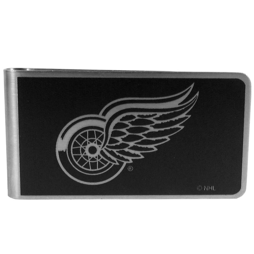 Detroit Red Wings Black and Steel Money Clip (NHL)