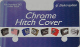 North Carolina Tar Heels Shiny Chrome Metal Hitch Cover (Powder Blue "NC") NCAA