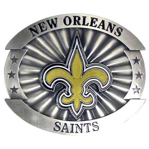 New Orleans Saints Over-sized 4" Pewter Metal Belt Buckle (NFL)