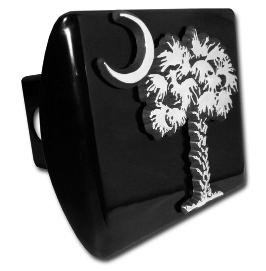 South Carolina Chrome Metal Black Hitch Cover (Palmetto & Cresant Moon)